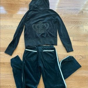 Pink Ross velvet hoodie and pant set
